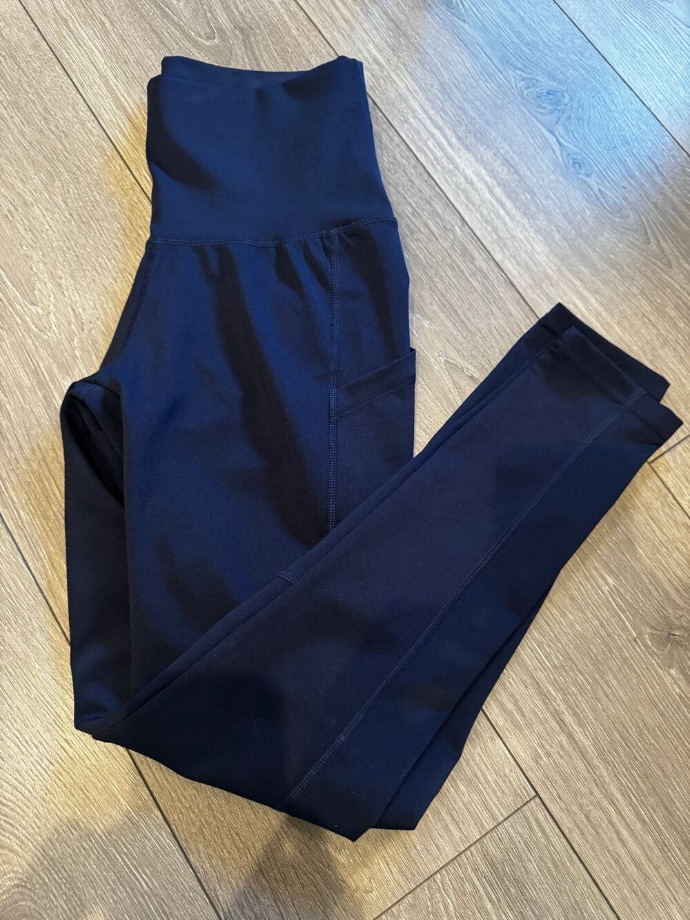Level Up Active Navy Pocket Leggings High Rise Size Small